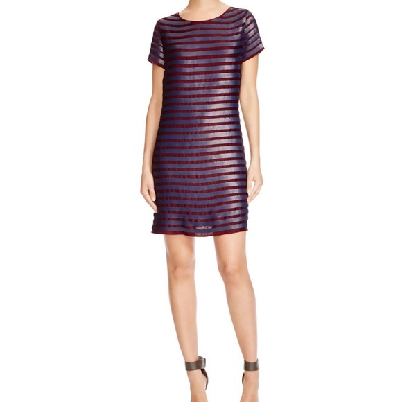NWT French Connection - Sequin Striped Shift Cocktail Dress SIZE 4 - Picture 1 of 7